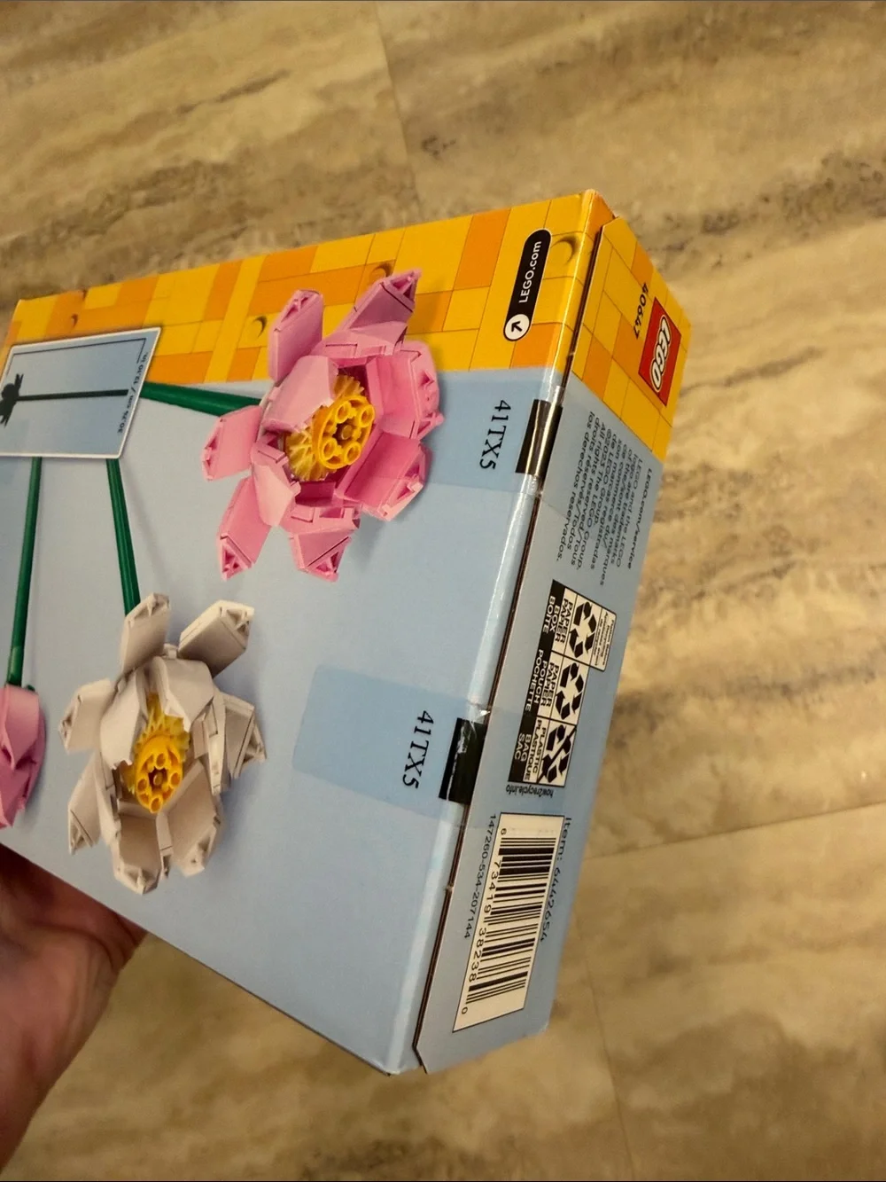 LEGO Pink & White Lotus Flowers Floral Display NWT